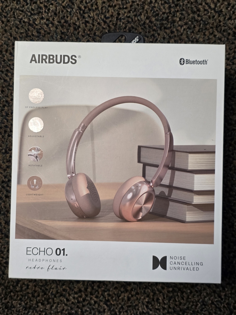 Echo 01 Wireless Noise-Cancelling Headphones - Rose Gold